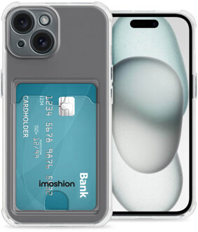Imoshion Softcase Backcover met pashouder voor de Apple iPhone 15 - Transparant