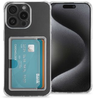 Imoshion Softcase Backcover met pasjeshouder voor de Apple iPhone 15 Pro Max - Transparant
