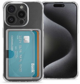 Imoshion Softcase Backcover met pasjeshouder voor de Apple iPhone 15 Pro - Transparant
