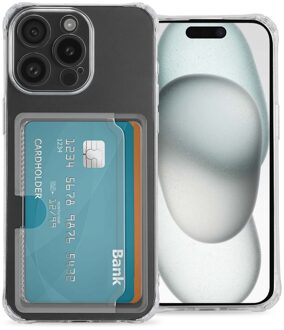 Imoshion Softcase Backcover met pasjeshouder voor de Apple iPhone 15 - Transparant