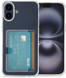 Imoshion Softcase Backcover met pasjeshouder voor de Apple iPhone 16 Plus - Transparant
