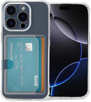 Imoshion Softcase Backcover met pasjeshouder voor de Apple iPhone 16 Pro - Transparant