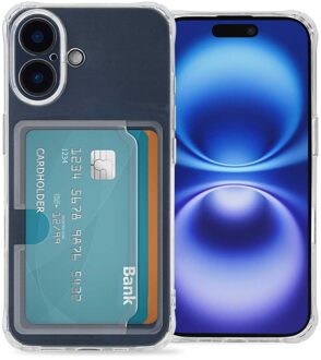 Imoshion Softcase Backcover met pasjeshouder voor de Apple iPhone 16 - Transparant