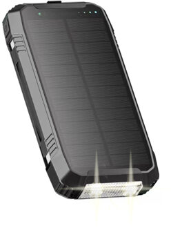 Imoshion Solar Powerbank 30.000 mAh - Draadloze powerbank op zonne-energie - Quick Charge en Power Delivery - Zwart - One size