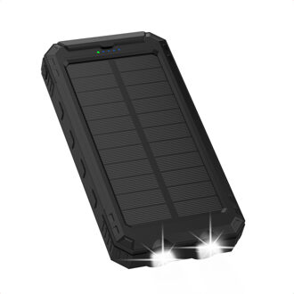 Imoshion Solar Powerbank met Zonnepaneel - Quick Charge en Power Delivery - 10.000 mAh - Zwart - One size