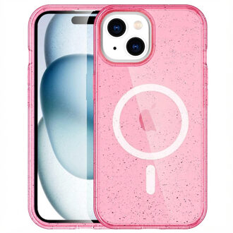 Imoshion Sparkle Backcover met MagSafe voor de Apple iPhone 15 - Glitter Roze