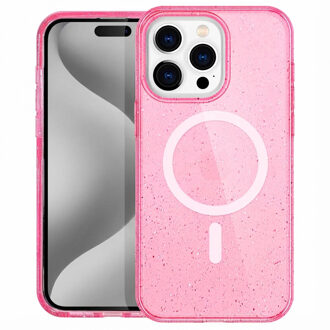 Imoshion Sparkle Backcover met MagSafe voor de Apple iPhone 15 Pro Max - Glitter Roze