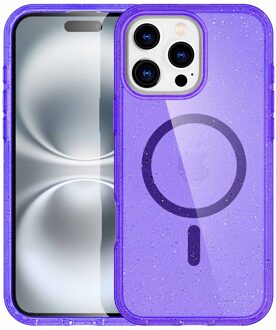 Imoshion Sparkle Backcover met MagSafe voor de Apple iPhone 16 Pro - Glitter Paars
