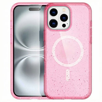 Imoshion Sparkle Backcover met MagSafe voor de Apple iPhone 16 Pro - Glitter Roze