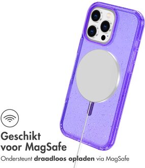 Imoshion Sparkle Backcover met MagSafe voor de Apple iPhone 16 Pro Max - Glitter Paars