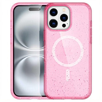 Imoshion Sparkle Backcover met MagSafe voor de Apple iPhone 16 Pro Max - Glitter Roze