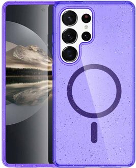 Imoshion Sparkle Backcover met MagSafe voor de Samsung Galaxy S24 Ultra - Glitter Paars