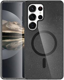 Imoshion Sparkle Backcover met MagSafe voor de Samsung Galaxy S24 Ultra - Glitter Zwart