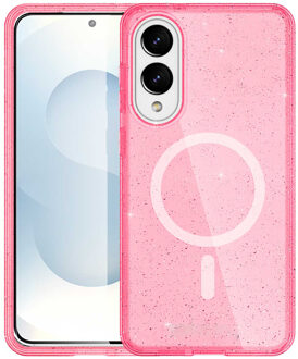 Imoshion Sparkle Backcover met MagSafe voor de Samsung Galaxy S25 Edge - Roze