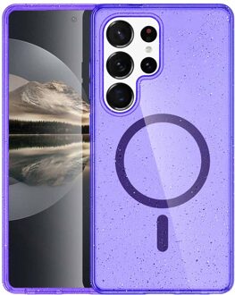 Imoshion Sparkle Backcover met MagSafe voor de Samsung Galaxy S25 Ultra - Glitter Paars