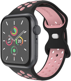 Imoshion Sport⁺ bandje voor de Apple Watch Series 1 t/m 11 / SE / Ultra (44/45/46/49 mm) - Maat M/L - Black Pink Meerkleurig - 49 mm
