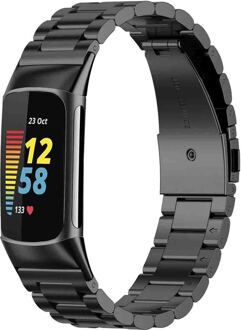 Imoshion Stalen bandje voor de Fitbit Charge 5 - Zwart - One size
