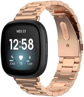 Imoshion Stalen bandje voor de Fitbit Versa 4 / 3 / Sense (2) - Rosé Goud - One size
