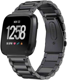 Imoshion Stalen bandje voor de Fitbit Versa / Versa 2 / Versa Lite- Zwart - One size