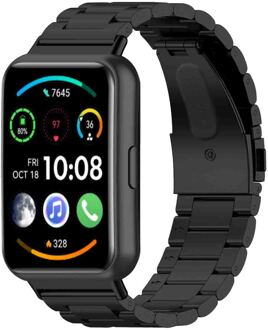 Imoshion Stalen bandje voor de Huawei Watch Fit 2 - Zwart - One size