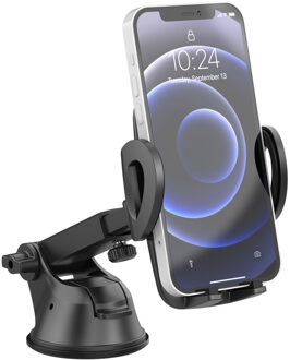 Imoshion Telefoonhouder auto - Verstelbaar - Universeel - Carbon - Dashboard / Raam - Zwart - One size