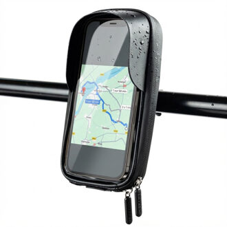 Imoshion Telefoonhouder fiets - Spatwaterdicht - Met Zonneklep - Zwart - 6.7