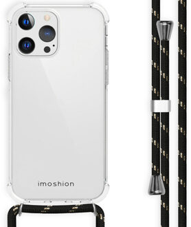 Imoshion Transparante Backcover met koord voor de Apple iPhone 13 Pro - Zwart & Goud