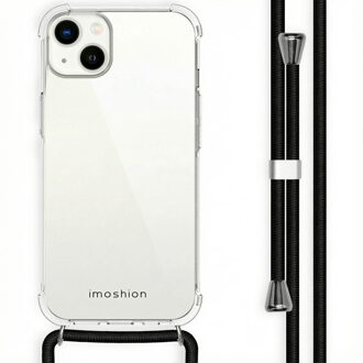 Imoshion Transparante Backcover met koord voor de Apple iPhone 14 Plus - Zwart - 6.7