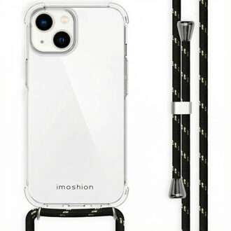 Imoshion Transparante Backcover met koord voor de Apple iPhone 14 - Zwart & Goud - 6.06