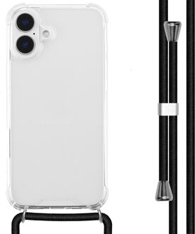 Imoshion Transparante Backcover met koord voor de Apple iPhone 16 Plus - Zwart
