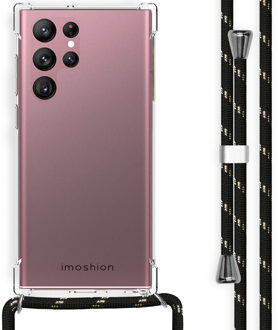 Imoshion Transparante Backcover met koord voor de Samsung Galaxy S22 Ultra - Zwart & Goud