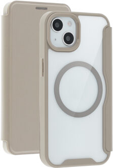 Imoshion Transparante Bookcase met MagSafe voor de Apple iPhone 14 / 13 - Beige
