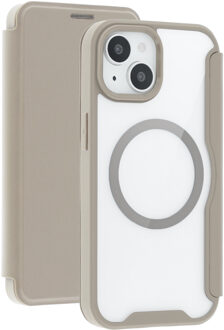 Imoshion Transparante Bookcase met MagSafe voor de Apple iPhone 15 - Beige