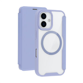 Imoshion Transparante Bookcase met MagSafe voor de Apple iPhone 16 - Lila Paars