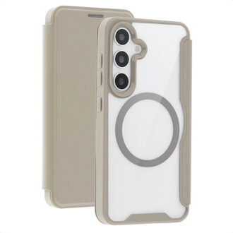 Imoshion Transparante Bookcase met MagSafe voor de Samsung Galaxy S25 / S24 - Beige