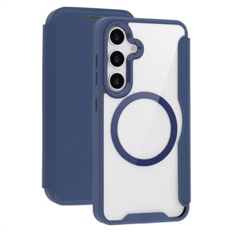 Imoshion Transparante Bookcase met MagSafe voor de Samsung Galaxy S25 / S24 - Blauw