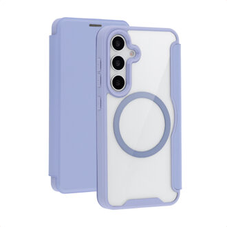 Imoshion Transparante Bookcase met MagSafe voor de Samsung Galaxy S25 / S24 - Lila Paars