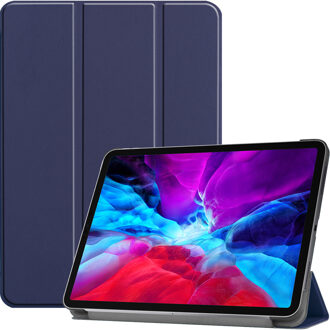 Imoshion Trifold Bookcase iPad Pro 12.9 (2020) / Pro 12.9 (2018) tablethoes - Donkerblauw