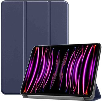 Imoshion Trifold Bookcase iPad Pro 12.9 (2021) tablethoes - Donkerblauw
