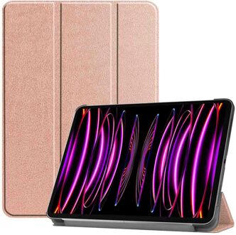 Imoshion Trifold Bookcase iPad Pro 12.9 (2021) tablethoes - Rosé Goud