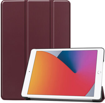 Imoshion Trifold Bookcase voor de Apple iPad 9 (2021) 10.2 inch / iPad 8 (2020) 10.2 inch / iPad 7 (2019) 10.2 inch - Bordeaux Donkerrood