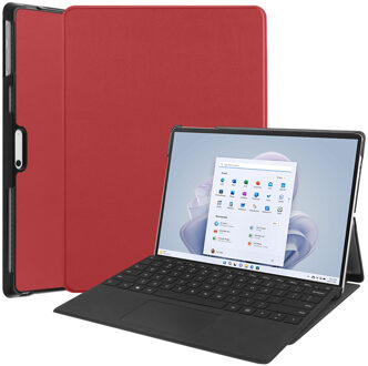 Imoshion Trifold Bookcase voor de Microsoft Surface Pro 9 / Pro 10 / Pro 11 - Rood - 13