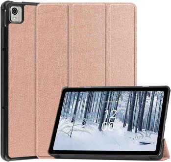 Imoshion Trifold Bookcase voor de Nokia T21 - Rosé Goud - 10.4