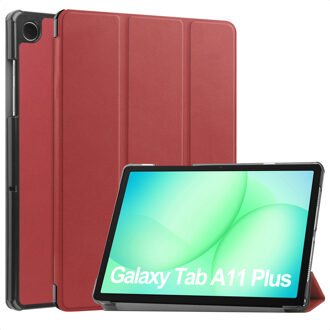 Imoshion Trifold Bookcase voor de Samsung Galaxy Tab A11 Plus - Bordeaux Donkerrood - 11