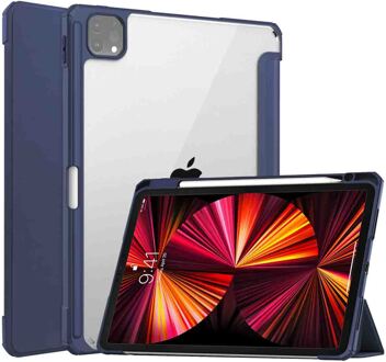 Imoshion Trifold Hardcase Bookcase voor de Apple iPad Pro 11 (2022 / 2021 / 2020 / 2018) - Donkerblauw