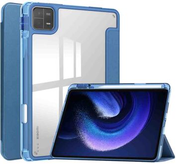 Imoshion Trifold Hardcase Bookcase voor de Xiaomi Pad 6 / 6 Pro - Blauw Donkerblauw - 11
