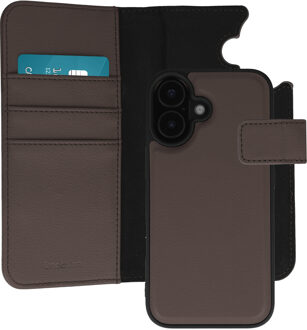 Imoshion Uitneembare 2-in-1 Luxe Bookcase voor de Apple iPhone 16 - Bruin