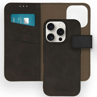 Imoshion Uitneembare 2-in-1 Luxe Bookcase voor de Apple iPhone 16 Pro - Zwart