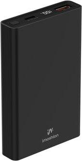 Imoshion Ultra Series Aluminium Powerbank 10.000 mAh - Quick Charge en Power Delivery - Black Zwart - One size