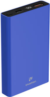 Imoshion Ultra Series Aluminium Powerbank 10.000 mAh - Quick Charge en Power Delivery - Cobalt Blue Blauw - One size